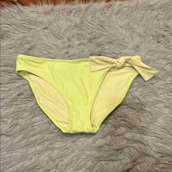 NWT aerie bikini line green bow side swimsuit bottoms size medium - Picture 1 of 4